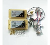 Set Of Alnico Classic 57 And PRO Bucker Guitar Pickups With 2V1T Push-pull Wiring Harness(Color:G)