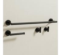 Set Of Bathroom Hangers Rea Ari Black 4 Pieces