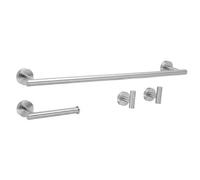 Set Of Bathroom Hangers Rea Ari Brush Nickel 60X6X5Cm