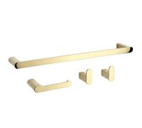 Set Of Bathroom Hangers Rea Mati 4 Pieces Gold 60X6,8X3Cm