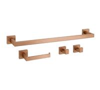 Set Of Bathroom Hangers Rea Rio 4 Pieces Brush Copper 57X8,5X5Cm