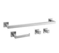 Set Of Bathroom Hangers Rea Rio Brush Nickel 10X10X10Cm