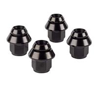 Set of Black Alloy Wheel Nuts. M12 x 1.5, Taper Washer, 19mm Hex for Use With Ford Alloy Wheels & More (4)
