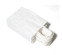 Set of Bulk Brown Paper Bags with Handles for Shopping and Craft Projects, Made from Recycled Paper, Sturdy Bottom Design, Reusable and Compostable, for Multiple Uses (White26*12 * 33CM)