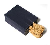 Set of Bulk Brown Paper Bags with Handles for Shopping and Craft Projects, Made from Recycled Paper, Sturdy Bottom Design, Reusable and Compostable, for Multiple Uses (Dark blue15*8 * 21CM)