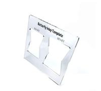 Set of Butterfly Inlay Templates Made from Transparent Hardened Acrylic for Use with Router Inlay Kits to Create Decorative Butterfly Cutouts Easily (ZBT-2)