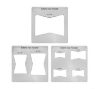 Set of Butterfly Inlay Templates Made from Transparent Hardened Acrylic for Use with Router Inlay Kits to Create Decorative Butterfly Cutouts Easily (ZBT-123)