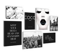 Set of Canvas - Completely Ready to Hang - Pictures for Wall - Coco - 7 Pieces - Girl Room Teenager N016371b