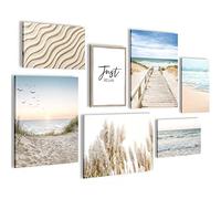 Set of Canvas - Completely Ready to Hang - Pictures for Wall - Sea - 7 Pieces - Living Room Bedroom N004871a
