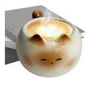 Set of Cat Cups - Cute Cat Cups, 210 ml Ceramic Siamese Kitten Tea Cup | Women, The Accessories Diluting, Cute Water Tumbler, Large Calibre Drinking Representations for Cat Enthusiasts
