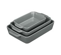 Set of ceramic baking tin Rectangular Oven Dishes Multi-Size Bakeware Stackable