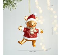 Set of Christmas Decorations with Snowflakes, Deer, and Unique Hanging Ornaments for Indoor Holiday Home and Party Use (The Red Rat)