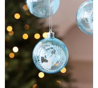 Set of Clear Ball Christmas Tree Ornaments Featuring Elk Design for Festive Holiday and Home Decor