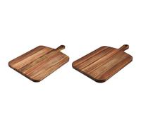 Set of Cole & Mason Barkway Chopping Boards with Handle, Large/Medium Set, Wooden Board/Cutting Board/Serving Board, Acacia Wood