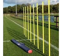 Set of Diamond Boundary Poles with Carry Bag (Fluo Yellow, Pack of 12)