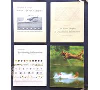 Set of Edward R. Tufte Books: Envisioning Information / The Visual Display of Quantitative Information / Visual Explanations: Images & Quantities, Evidence & Narrative / Beautiful Evidence / Plus, Seeing Around Edward Tufte a Booklet/Gallery Guide