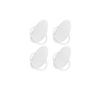 Set of egg shaped wall hooks for coats and towels, White