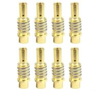 Set of Eight Contact Tip Holders for the For 15AK MIG MAG Welding Torch Constructed from Metal and Copper