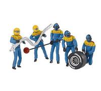 Set Of Figures, Mechanics, Blue Slot Car Accessories Autopiste CARRERA