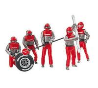 Set Of Figures, Mechanics, Carrera Crew Red Slot Car Accessories Autopiste