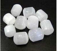 Set of Five Selenite Tumbled Stones Crystal Healing Reiki feng Shui Gift Gemstone Meditation Wellness Spiritual Wisdom