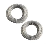 Set of For 2 nylon grass trimmer lines for use with electric and hand held brushcutters, 15m length per roll, built for durability and performance (15mx4.0mmx 2pcs)