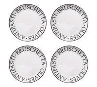 Set of Four Antipasti Plates | Noir