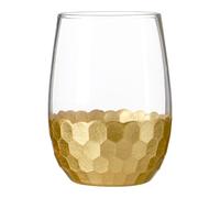 Set Of Four Astrid Glass Tumblers Premier Housewares Gold One Size