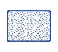 Set of Four Blue Rose Placemats, Durable Heat-Resistant Cork Table Mats with Elegant Floral Design Premier Housewares Blue One Size