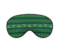 Set of Four Borders with Shamrock Sleep Eye Mask Soft Sleep Cover Blindfold Sleeping Mask Cover for Sleep Travel