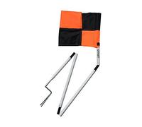 Set of four collapsible corner flags, with carry bag (Orange/Black Chequered)