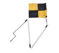 Set of four collapsible corner flags, with carry bag (Yellow/Black Chequered)