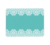 Set of Four Cork Rectangular Placemats, Durable Heat-Resistant Table Mats with Blue and White Design Premier Housewares Blue One Size