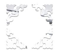Set of Four Decorative Acrylic Mirrors Unique Shapes to Brighten Up Your Space (Silver)