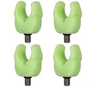Set of Four Fishing Rod Rests in Silicone, Designed for Maximum Stability on the Water (Luminous Green)