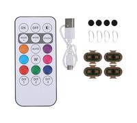 Set of Four LED Lights for Trucks And Motorcycles, Black