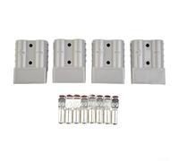 Set of Four Lightweight Polycarbonate Shell Battery Connector Terminals Rated at Up to 600 Volts (gray)