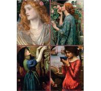 Set of Four Magnetic Notepads: Pre-Raphaelites : A Collection of Handy Notepads with Easy Magnetic Fastening, Contained Within a Decorative Box