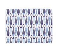 Set Of Four Pisces Cork Placemats Premier Housewares Blue One Size