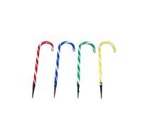 Set of Four Premier 62cm LED Acrylic Candy Canes with 40 Lights & Ground Spikes
