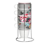 Set of Four Stackable Mugs with Stand | Pippa