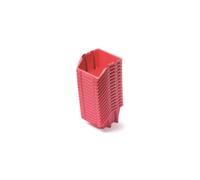 Set of Free Standing Stacking Plastic Storage Bins Boxes Kit (XS - Short - 16pcs, Red)