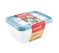 Set of Freezing Food Containers Storage Dishwasher Safe Rewritable Label 5 Sizes