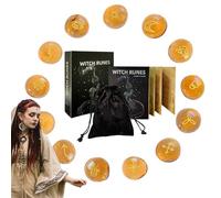 Set of Glyphs Ornaments for Divination, Decorative Bag, Portable Set of