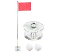 Set of Green Cups and Flags to Put Holes Golf Stick Flag Cup Pole Hole Practice Mast RePutting Green Cups and Flags Golf Flagstick,Practice Retractable Pole Pin Flagpole,