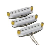 Set of Handwound Alnico 5 Single Coil Pickups Blues & Rock Tone Vintage ST SSS Electric Guitar Pickup(White Set)
