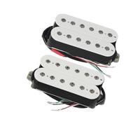 Set of Humbucker Pickup Electric Guitar Pickup Neck Bridge Set Ceramic Magnet Guitar Parts Electric Guitar Parts Pickup(White Set)