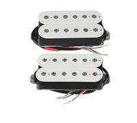 Set of Humbucker Pickup Electric Guitar Pickup Neck Bridge Set Ceramic Magnet Guitar Parts Electric Guitar Instrument Pickups(White Set)