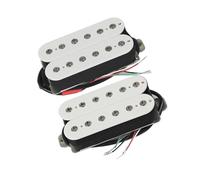 Set of Humbucker Pickup Neck Bridge Set Ceramic Magnet Guitar Parts Electric Guitar Instrument Pickups(White Set)