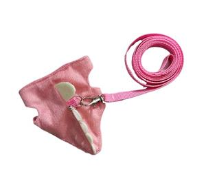 Set of Leashes and Harnesses for Rabbits - Clothes for Small Animals with , for Small Pets Including Ferrets, Kittens and Chinchillas for Daily Walks, Adventures at Aper